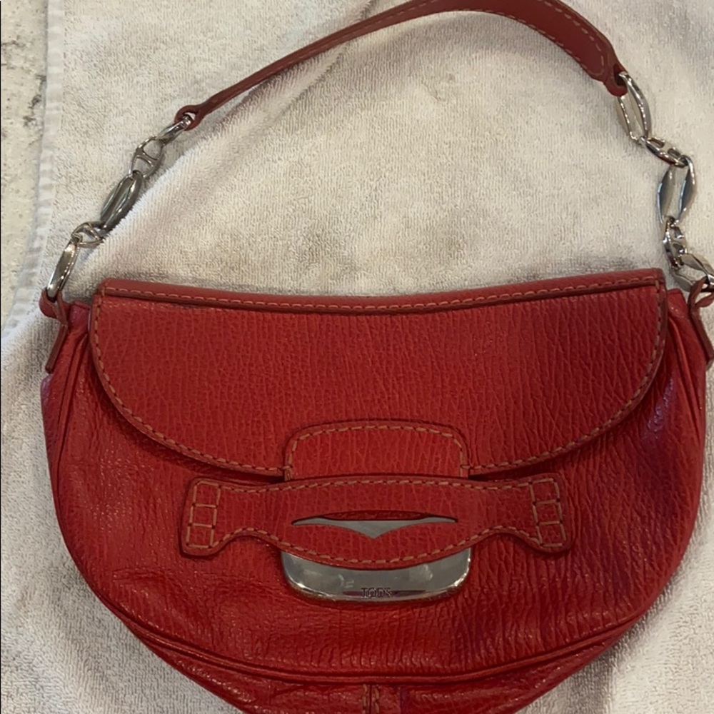 Authentic Tod’s red hobo bag